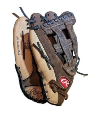 Rawlings Renegade R130 13" Brown Tan Baseball Softball Glove Basket Web LHT